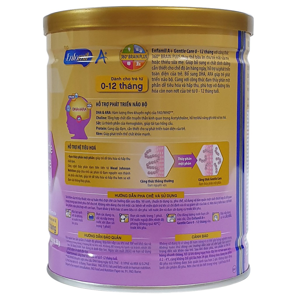 Sữa Enfamil A+ Gentle Care Số 0 350g | Hệ Tiêu Hóa Yếu, Đạm Thủy Phân Một Phần | Babivina Bán Lẻ Giá Sỉ