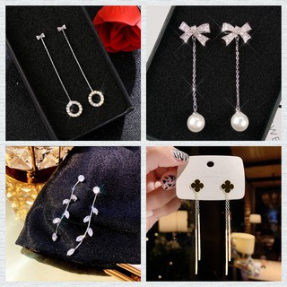 Khuyên tai 💖GIÁ HỦY DIỆT💖 dự tiệc dáng dài, chân bạc, không kích ứng, không hoen ghỉ (nhiều mẫu)