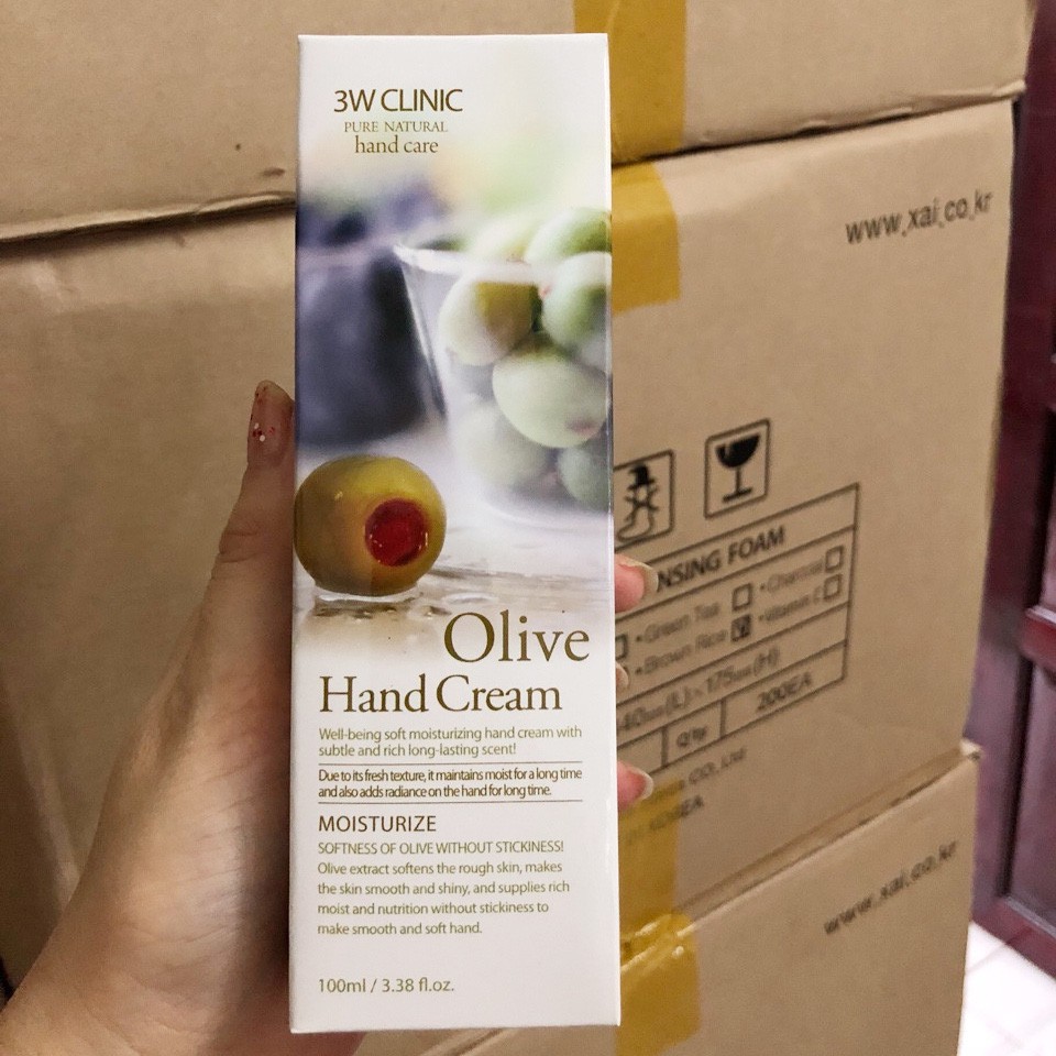 Kem dưỡng da tay 3W Clinic Olive Hand Cream 100ml Hàn Quốc - QM Beauty | BigBuy360 - bigbuy360.vn