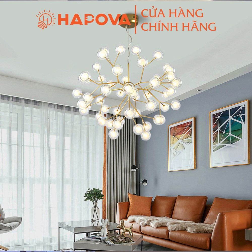 Đèn trang trí phòng khách, Đèn chùm Hera 36 lá HAPOVA TECKE 9011