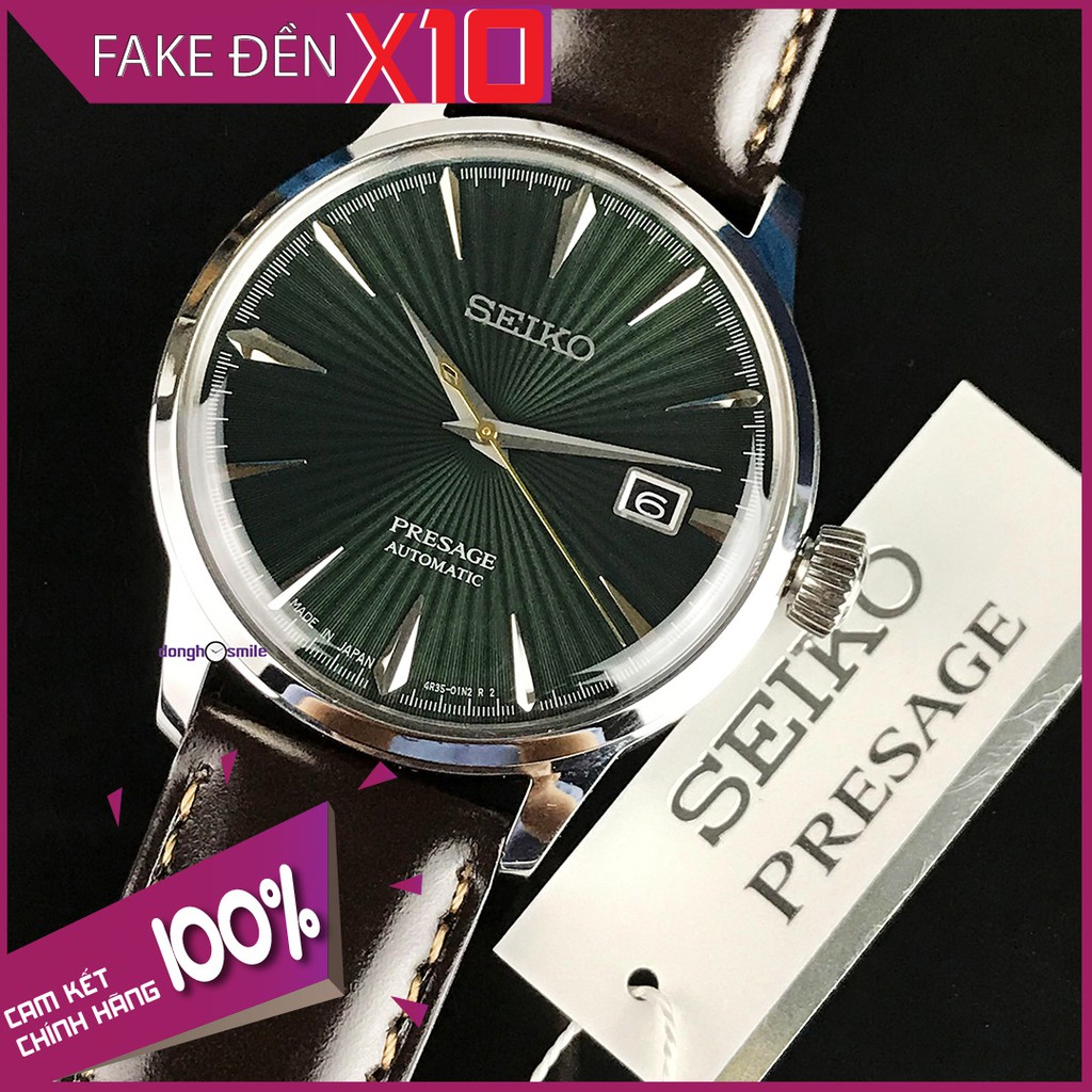 Đồng hồ nam Seiko Presage green cocktail SRPD37J1 automatic