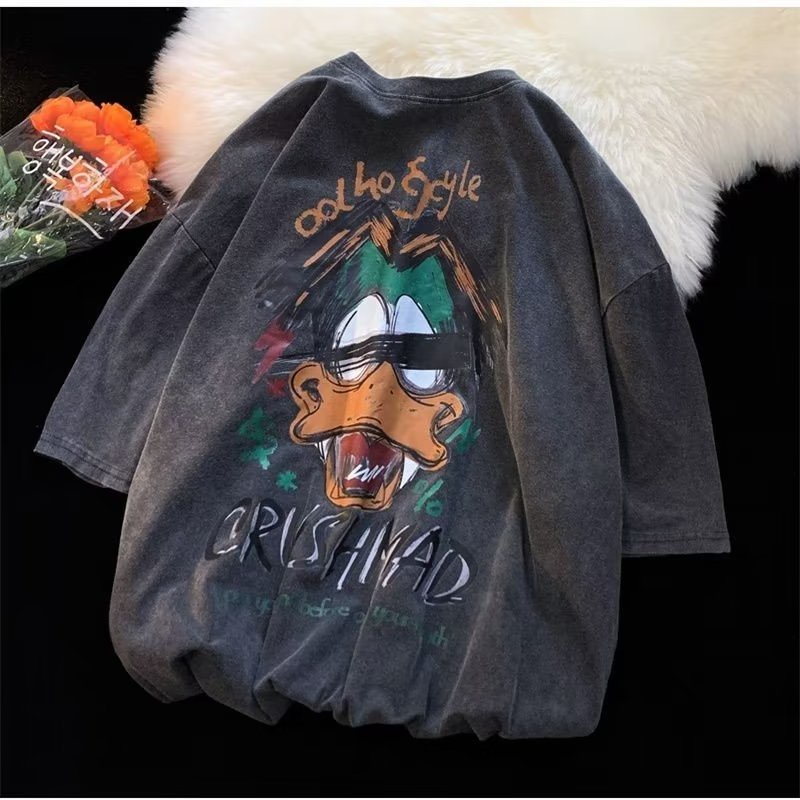 Áo Thun Tay Ngắn Dáng Rộng Thiết Kế Mới Năng Động Thời Trang Mùa Xuân Thu Theo Phong Cách Hàn Quốc Cho Nam