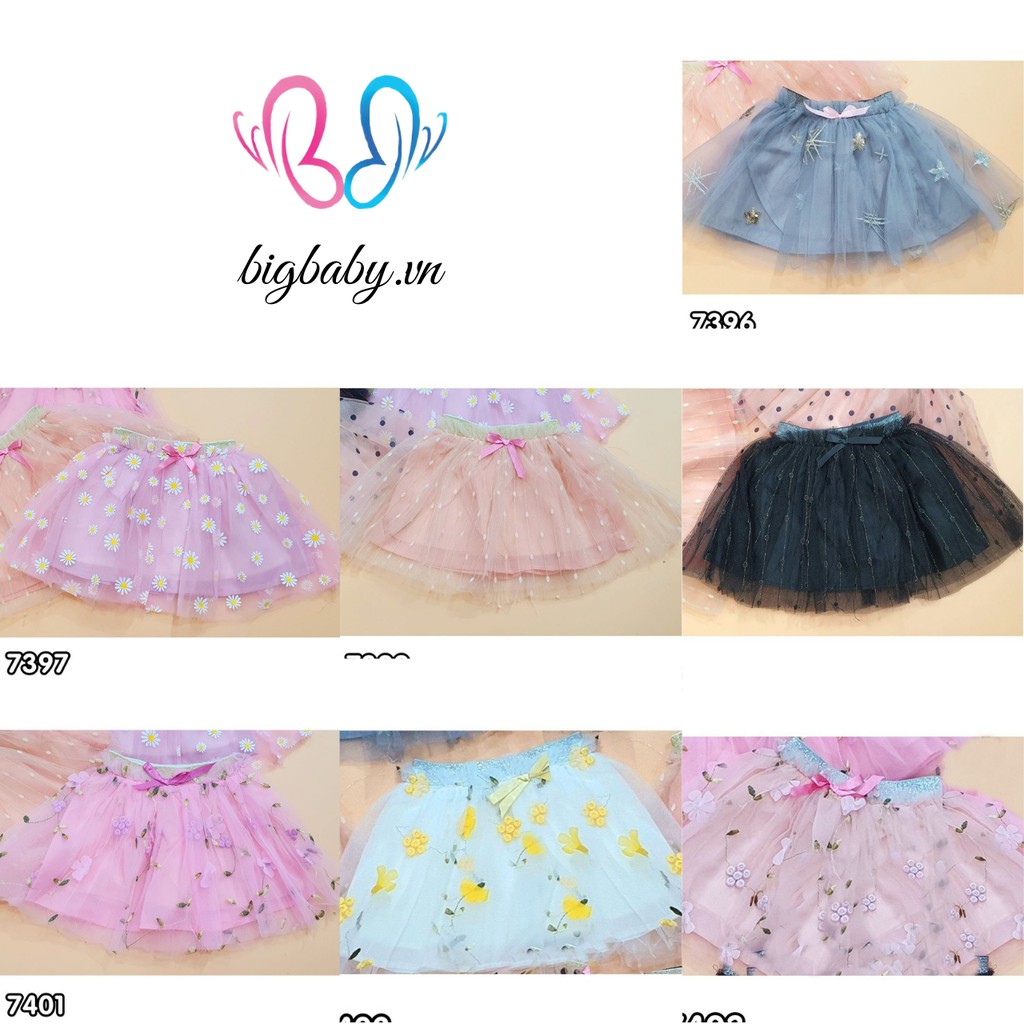 CHÂN VÁY BÉ GÁI NHIỀU MẪU CHO BÉ TỪ 6-22KG