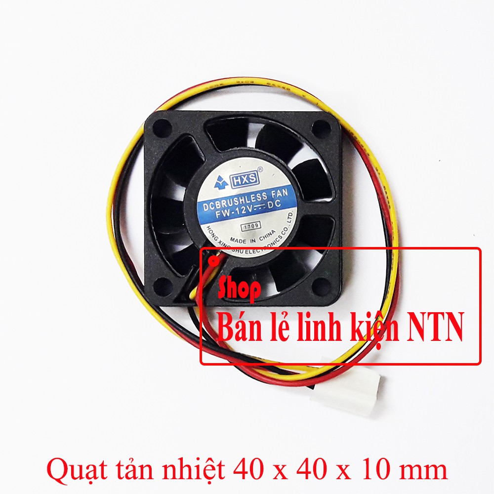 Quạt tản nhiệt 12v DC các kích thước