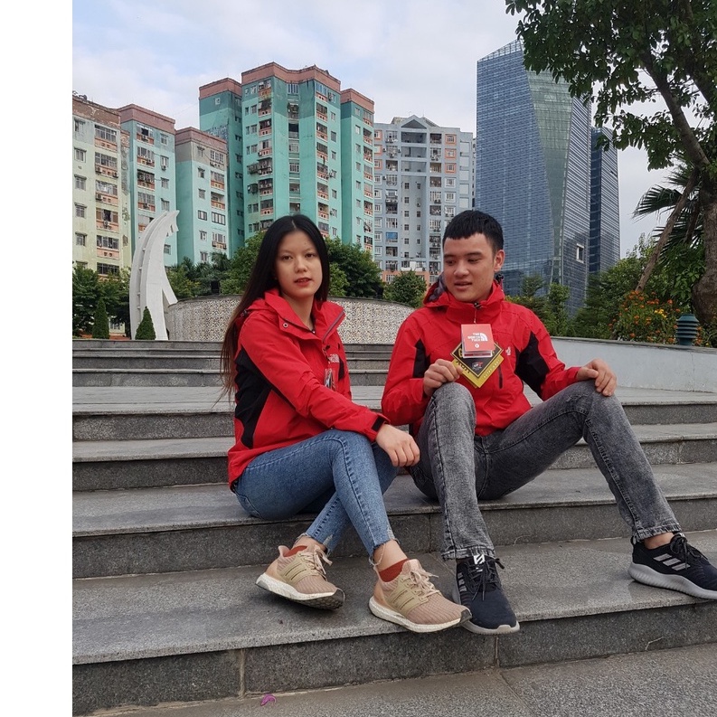 Áo gió 2 lớp chống nước hàng VNXK - Màu Đỏ Mới 2022