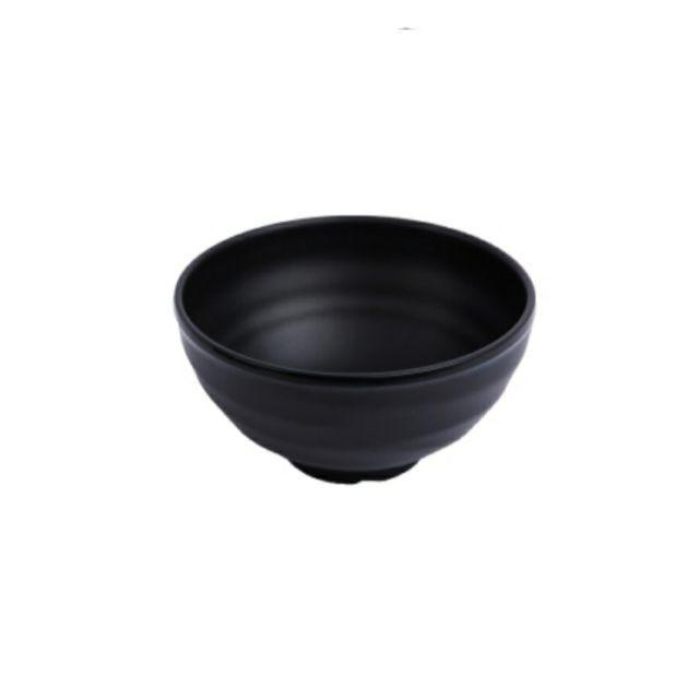 Combo 10 Chén cơm nhựa Melamine nhám đen,ngói,xám,nâu Size 11.4 x 5.8 cm