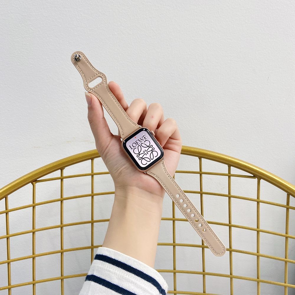 Dây đeo da thay thế cho đồng hồ thông minh Apple Watch dòng SE series 8 7 6 5 4 Ultra 49MM 41MM 45MM 40MM 44MM