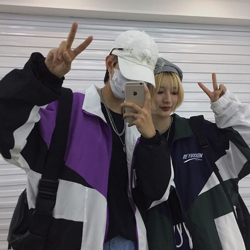 Áo Khoác Bóng Chày Phối Màu Cá Tính Cho Nam Nữ Áo Khoác Gió Dù Unisex Form Rộng Tím Trắng Đen Xanh Thể Thao Bomber