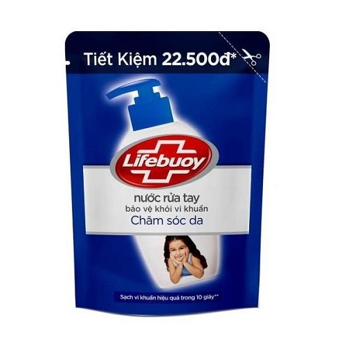 Nước rửa tay lifebuoy - lifebouy 450g túi xanh