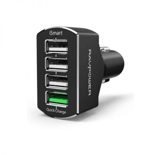 Sạc ô tô RAVPower RP-VC003, 4 cổng USB, 54W, sạc nhanh QC3.0