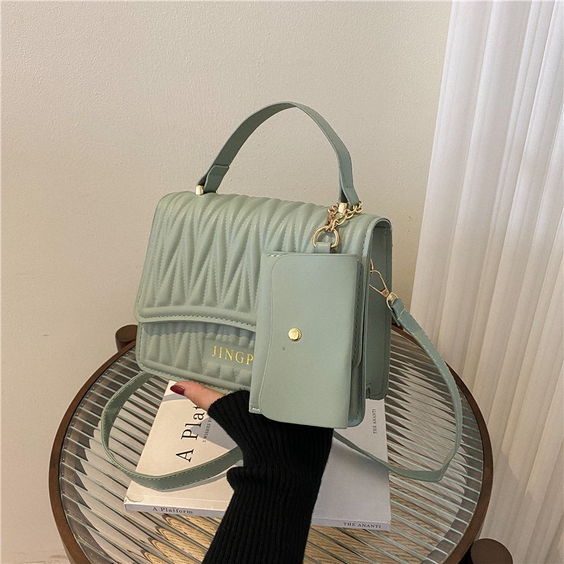 Túi Đeo Chéo Nhỏ Hình Vuông Họa Tiết Thêu Thời Trang Cao Cấp Dành Cho Nữ