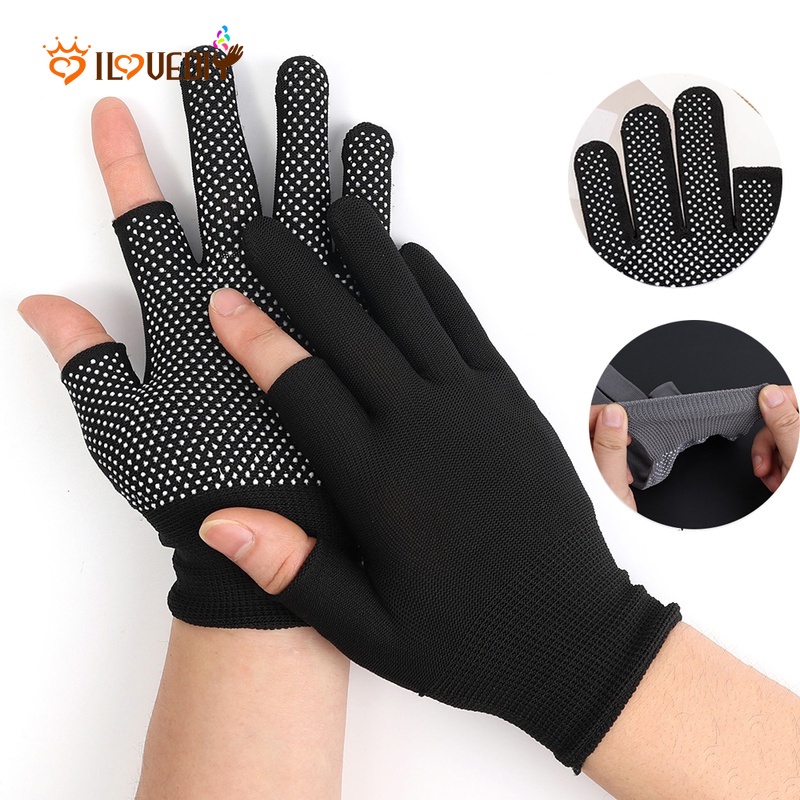 Đôi găng tay lái xe chống trượt hở 2 ngón có thể chạm màn hình cảm ứng cho nam và nữ