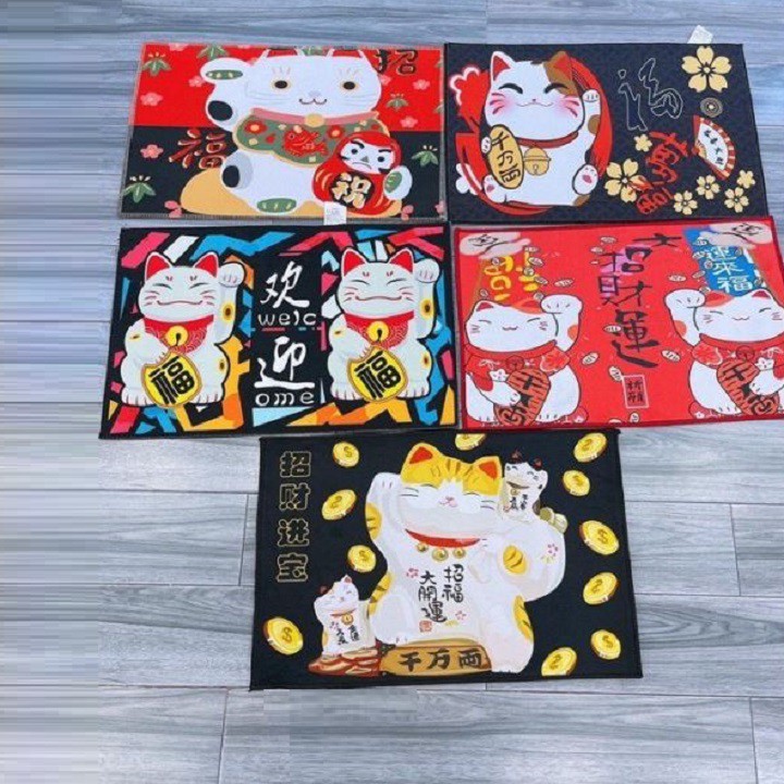 Thảm dậm chân mèo thần tài - thảm dậm chân