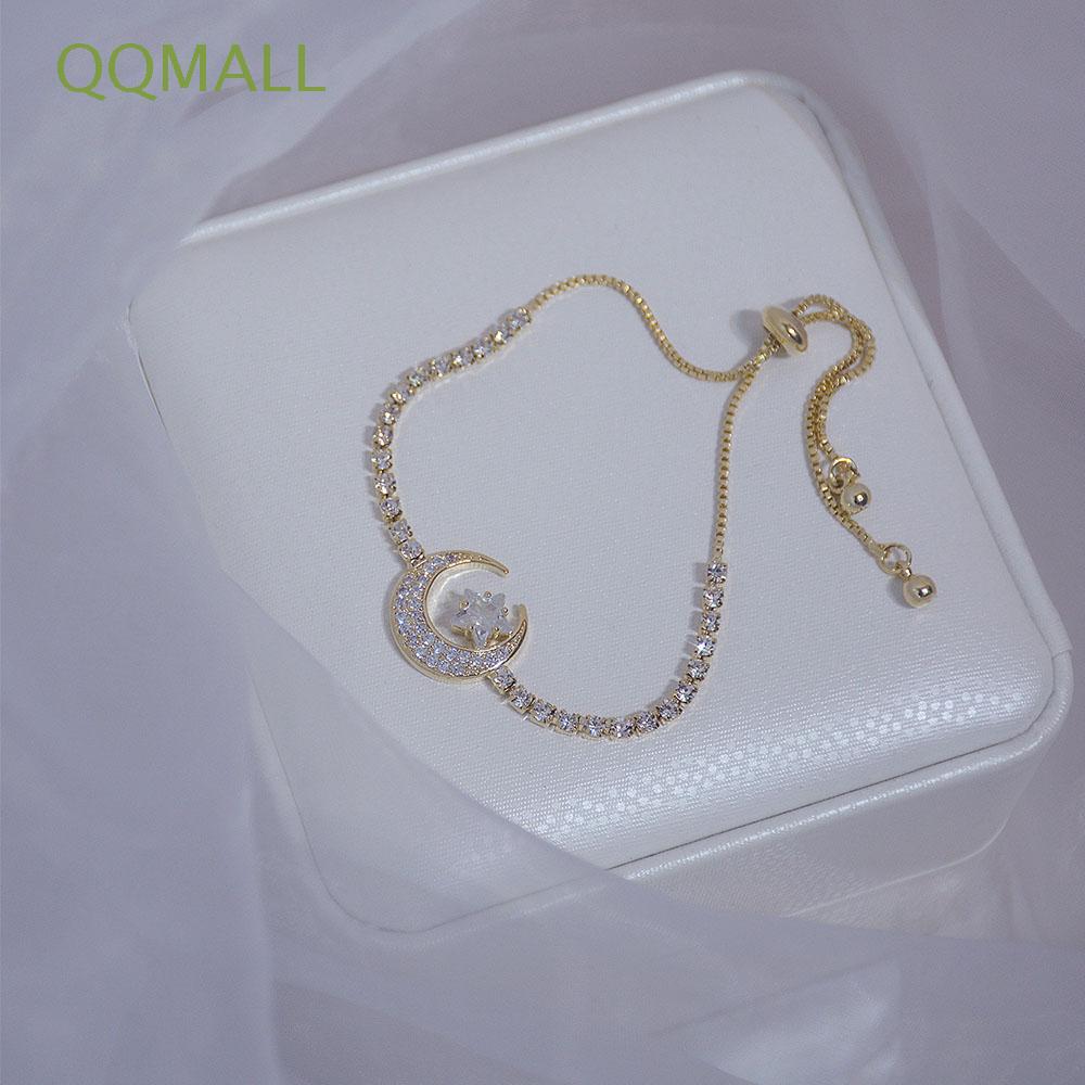 Vòng Tay Kim Loại Mặt Hình Ngôi Sao/ Mặt Trăng Cho Nữ