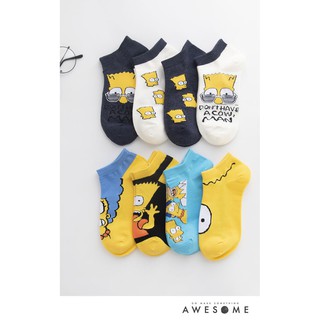 Tất Simpson cổ ngắn màu
