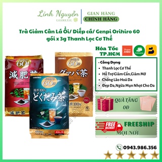 Trà Giảm Cân Lá Ổi Diếp cá Genpi Orihiro 60 gói x 3g Thanh Lọc Cơ Thể