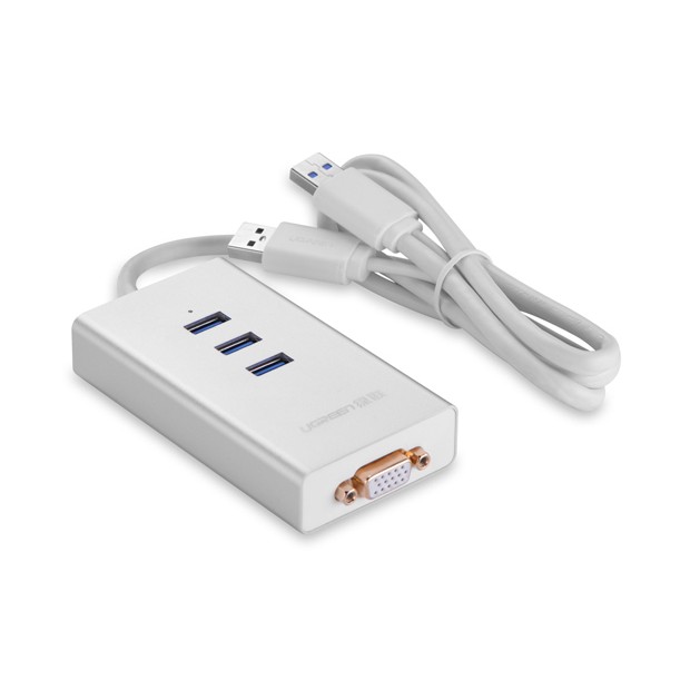 Cáp USB 3.0 sang VGA và 3 cổng USB 3.0 Ugreen 40256