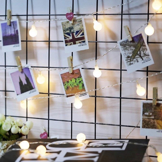 Combo 2 dây cherry ball 6 mét chạy pin AA bóng led tròn