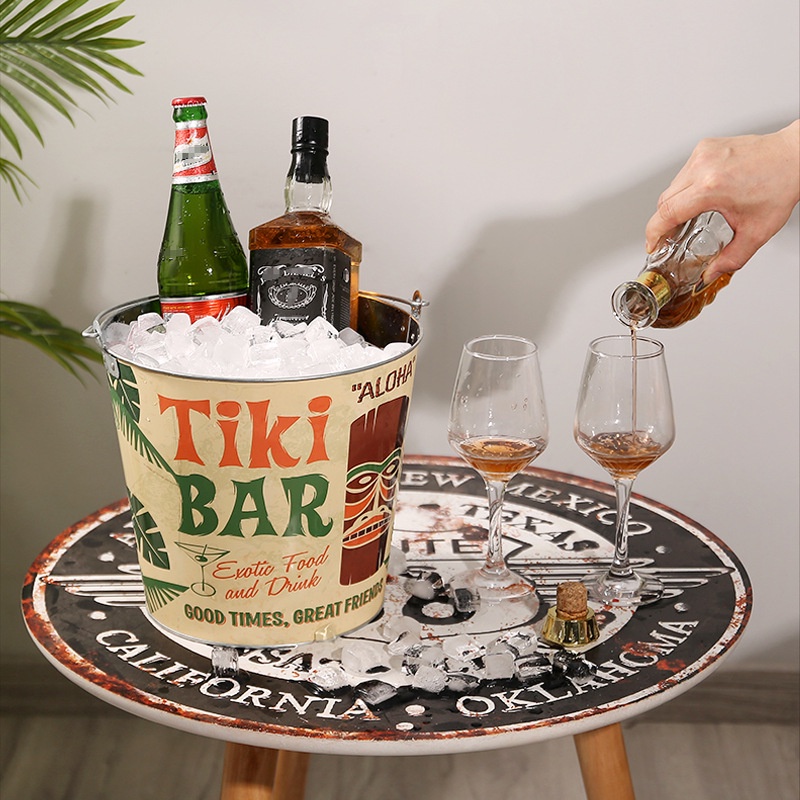 Xô Đá Uống Bia Rượu Sâm Banh Bằng Giấy Kraft Dày Dặn Sáng Tạo Cho Quán bar / Nhà Ở / Ngoài Trời