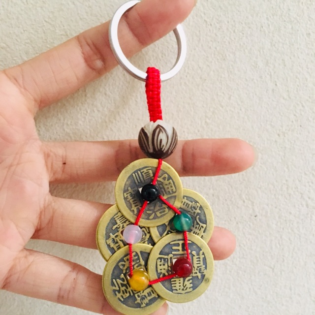 Móc khóa xâu Tiền xu Ngũ đế