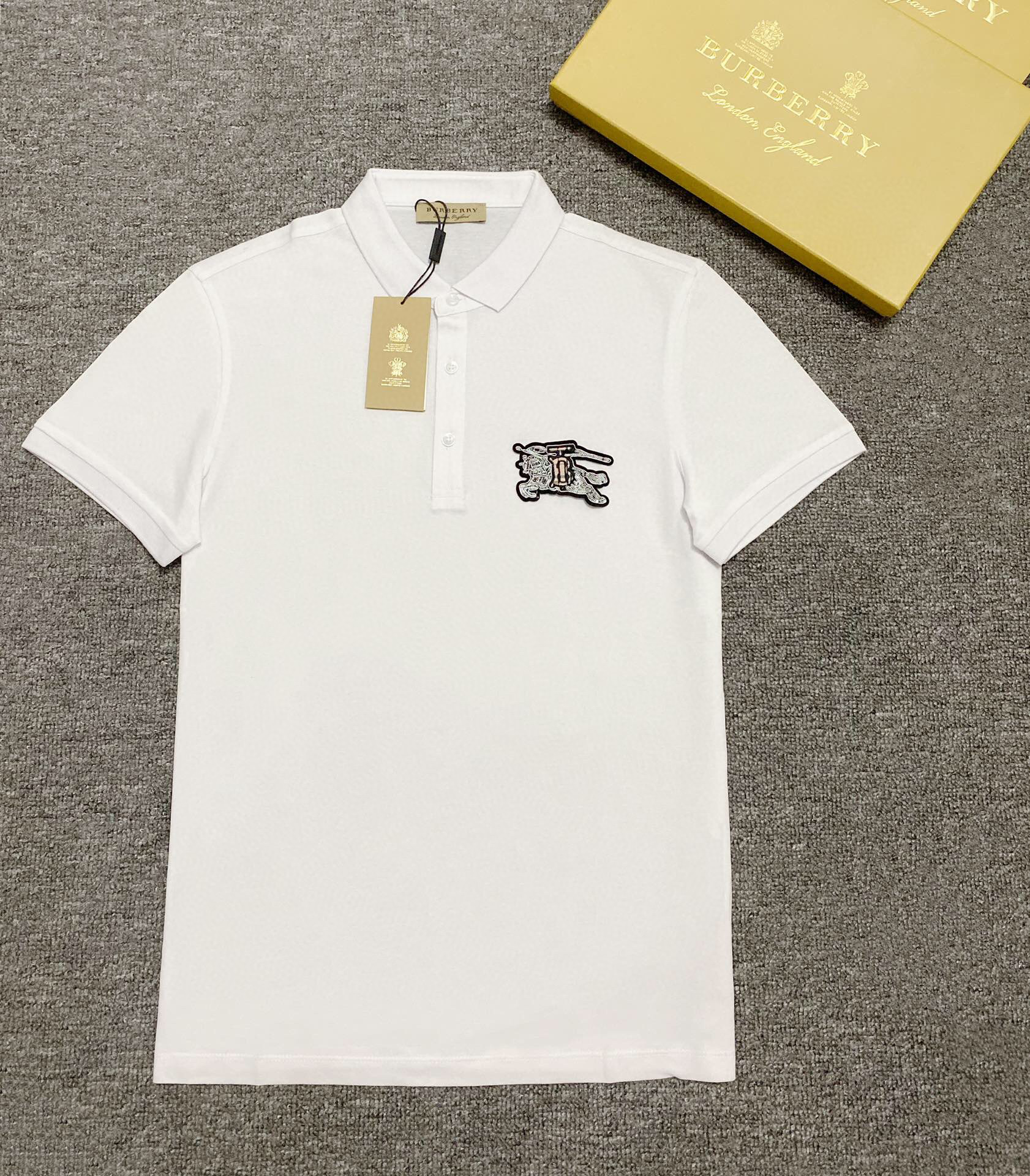 Áo thun polo Burberr tay ngắn vải cotton thêu họa tiết độc đáo thời trang mùa hè 2020 | BigBuy360 - bigbuy360.vn