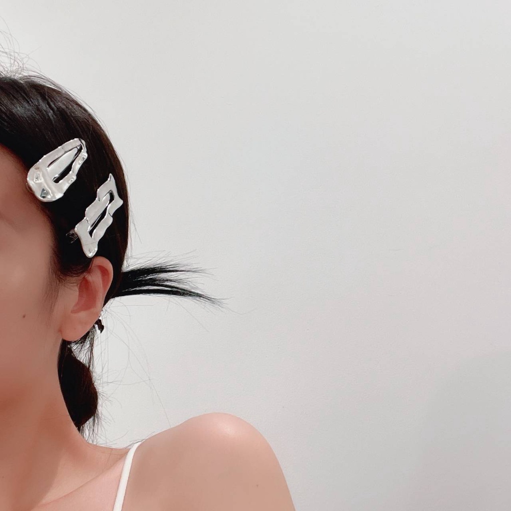 Kẹp Tóc Kim Loại Hình Trái Tim Cá Tính Ngọt Ngào Cá Tính Cho Nữ