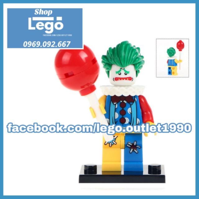 Xếp hình Clown Joker tên hề tội phạm siêu đẹp siêu rẻ Lego Minifigures Wm wm437