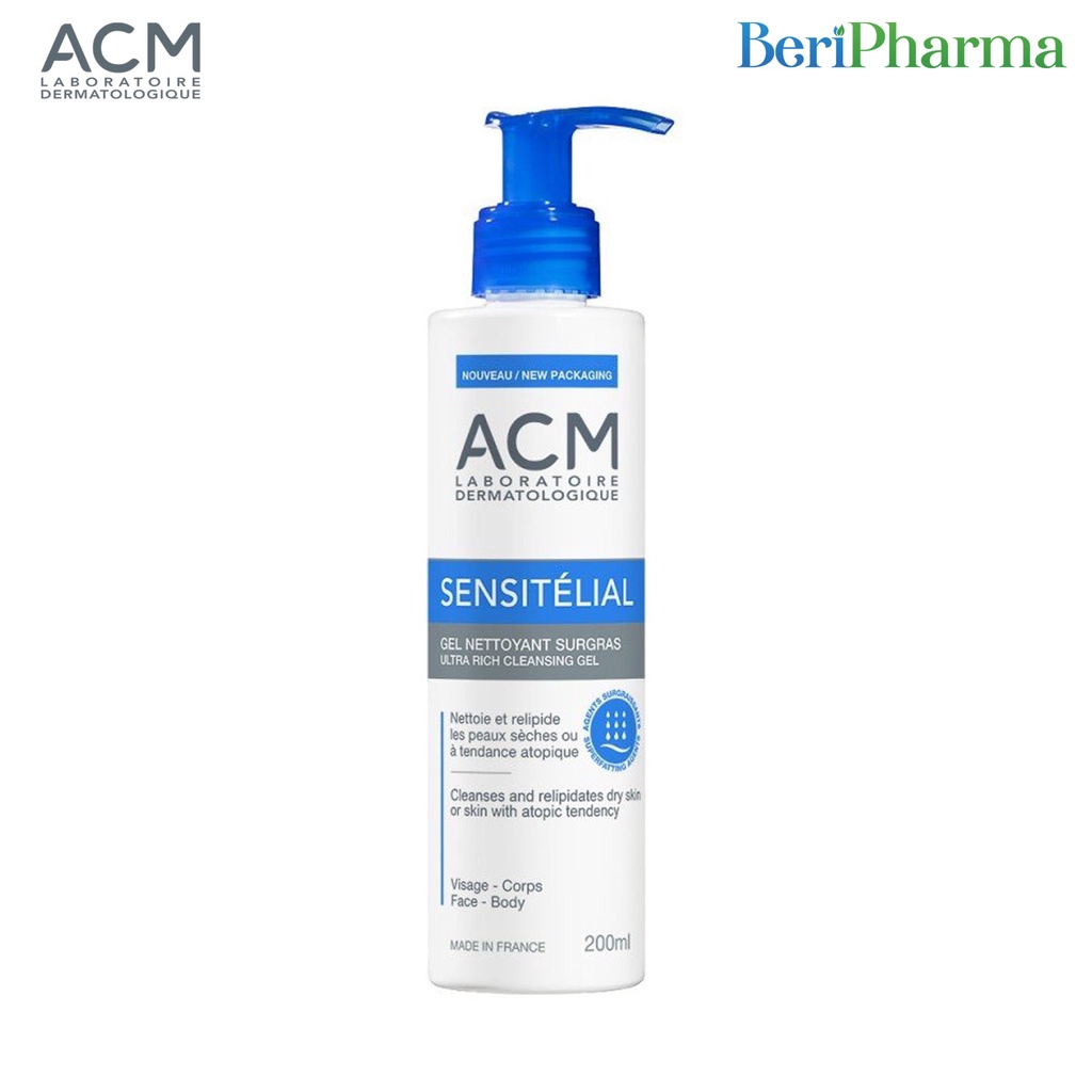 ✅ ACM Gel rửa mặt làm sạch cho da nhạy cảm Sensitelial Cleansing Gel 200ml