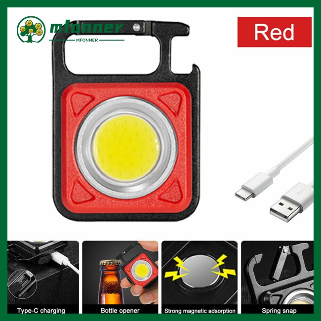 Đèn Led Cob Mini 500mah Đa Năng Có Móc Khóa Tiện Dụng