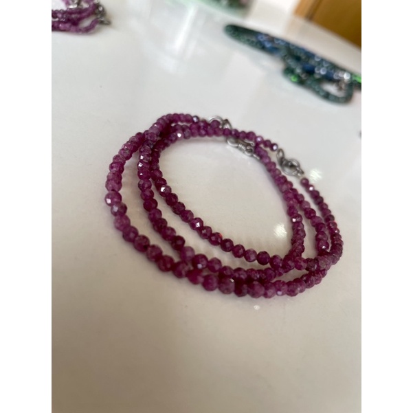Vòng tay hồng ngọc giác  size 3.5 li