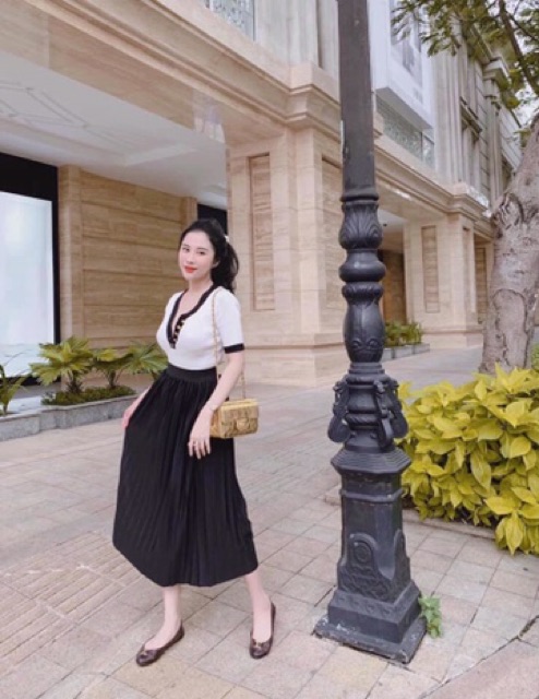 Áo len montoghi khuy ngực hàng đẹp QC