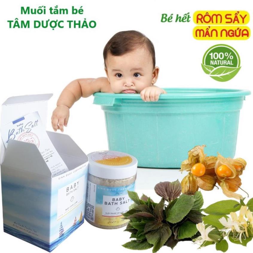Muối tắm bé Tâm Dược Thảo 400g - Muối tắm bé thảo dược tiêu chuẩn mới nhất của HTX Sinh Dược - Vườn Đặc Sản Sài Gòn