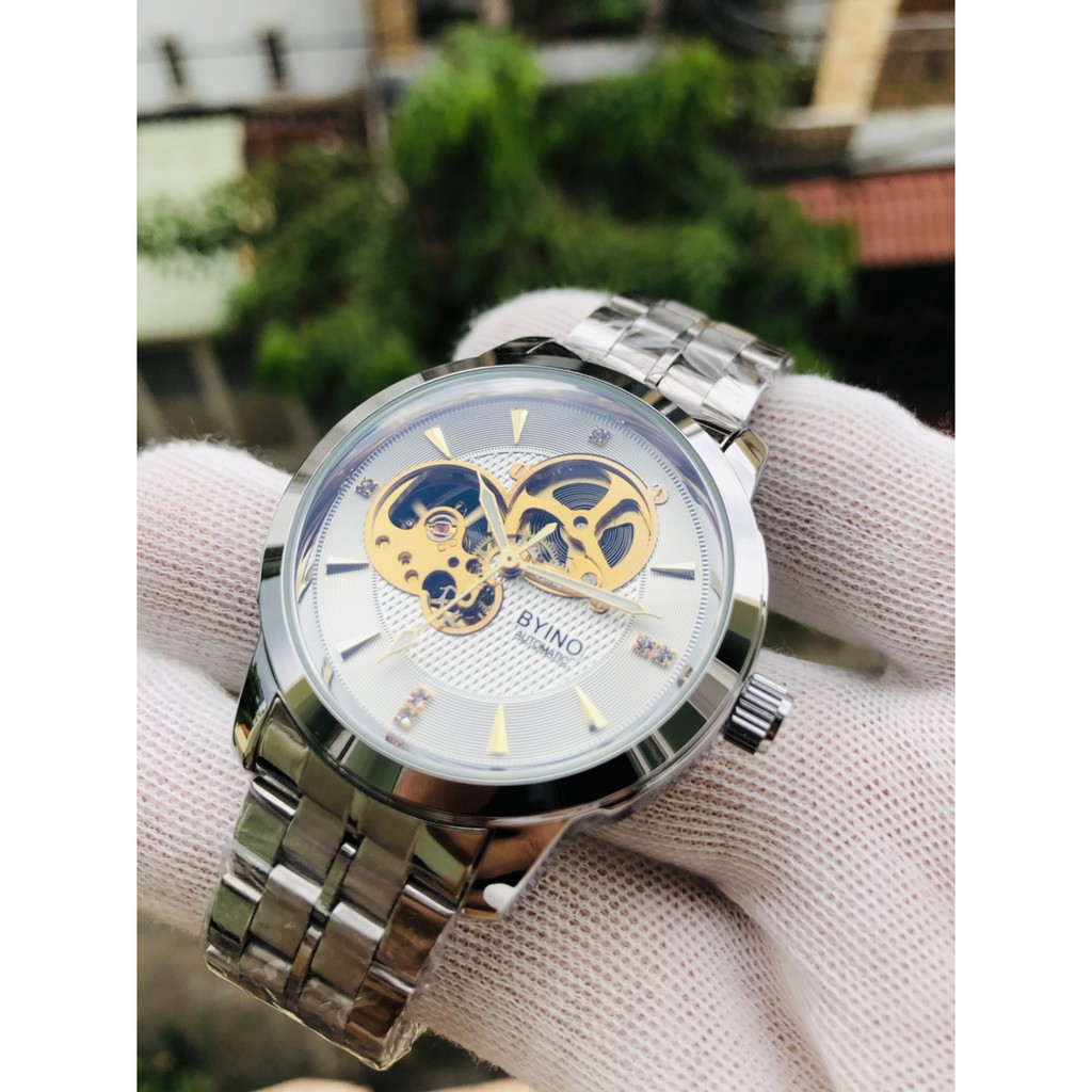 Đồng hồ BYINO nam cơ lộ máy chính hãng cao cấp