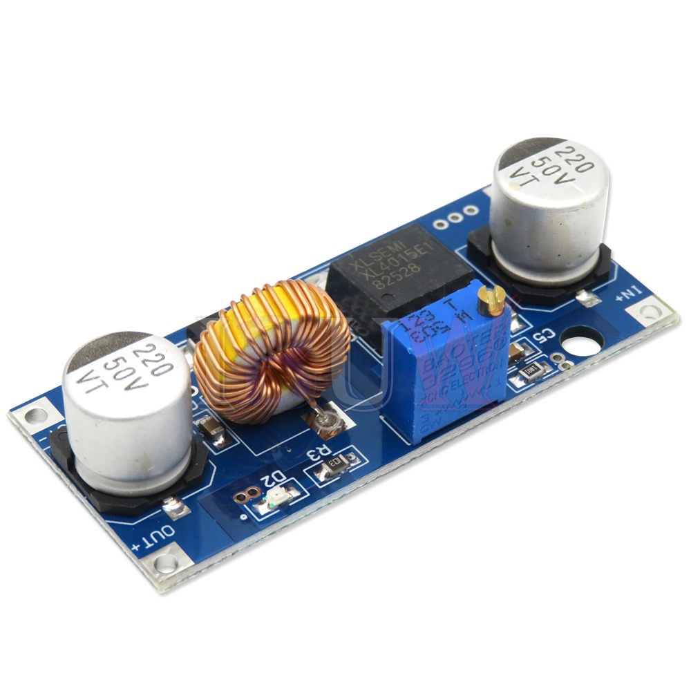 1 Mô Đun Hạ Áp 5A XL4015 DC-DC 4-38V Xuống 1.25-36V 24V 12V 9V 5V