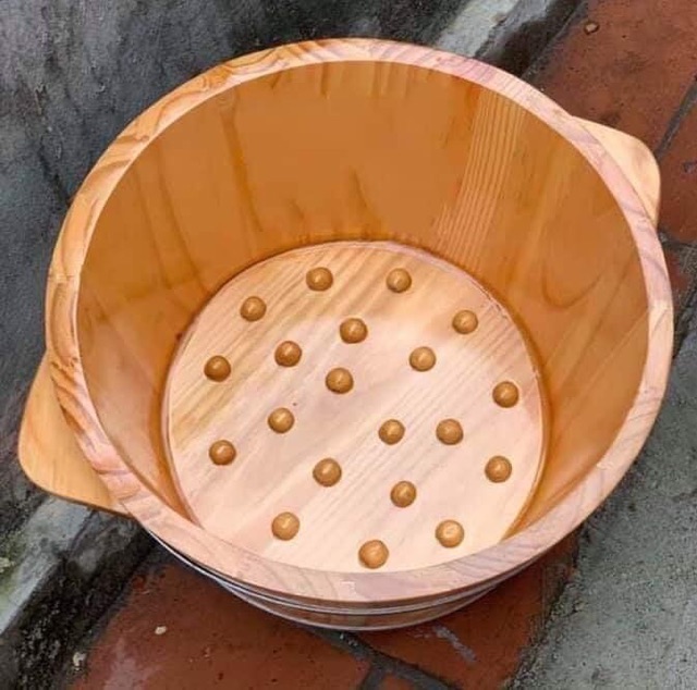 Chậu gỗ ngâm chân  spa  . Nail sang chảnh hàng L1