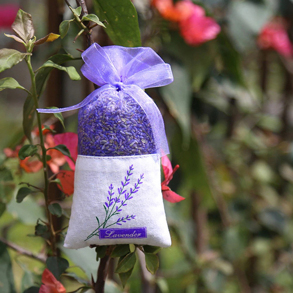 Túi Thơm Hoa Lavender, Túi Thơm Khử Mùi Treo Tủ Quần Áo Hoa Oải Hương
