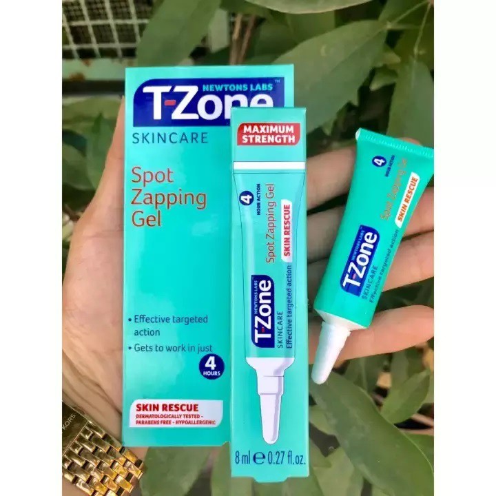 Chấm mụn siêu tốc T-Zone Skinc Spot Zapping Gel 8ml