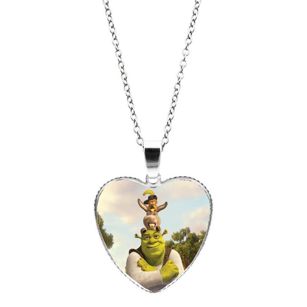 Vòng cổ Tình Bạn Mặt Trái Tim Shrek Dễ Thương