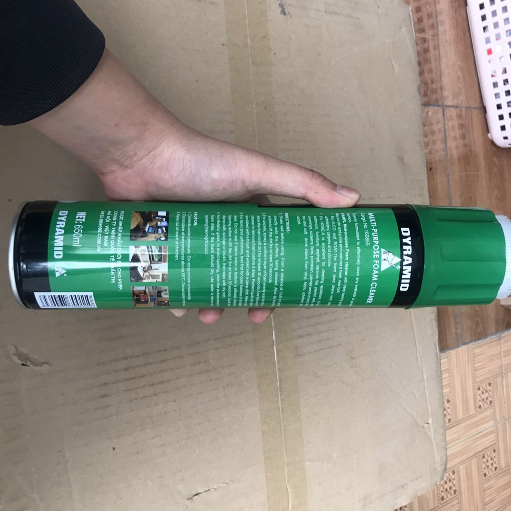 Xịt tẩy, xịt bọt tẩy, vệ sinh nội thất ô tô FOAM CLEANER bọt con hổ hàng chuẩn chính hãng Thái Lan