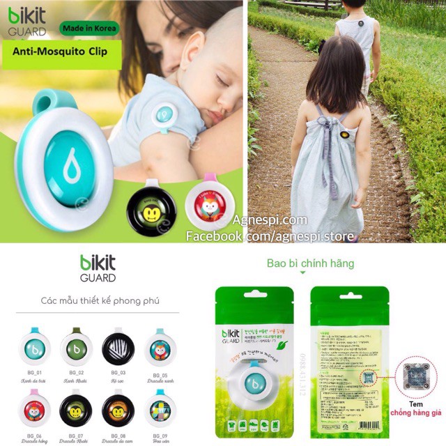 Kẹp Chống Muỗi Thiên Nhiên Bikit Guard Hàn Quốc Cho Bé
