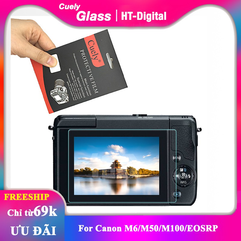 Miếng dán màn hình cường lực cho máy ảnh Canon M6/M50/M100/EOSRP