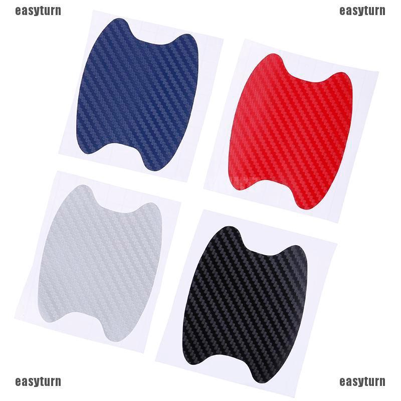 [ĐẦY ĐỦ]8 Pcs Carbon Fiber Style Car Door Handle Protective Film Stickers