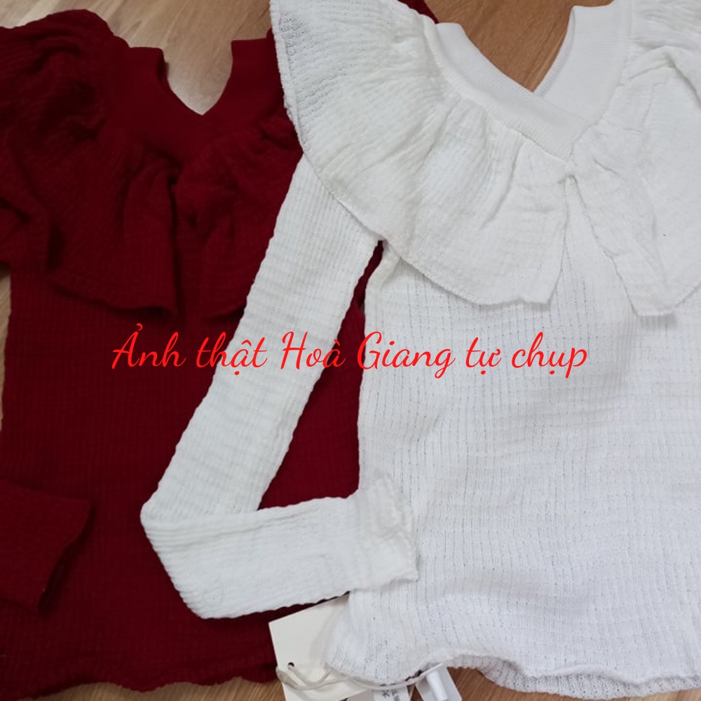 Áo len trễ vai nữ dễ thương, áo trễ vai nữ hot girl sang chảnh hàng quảng châu A1249 có video ảnh thật