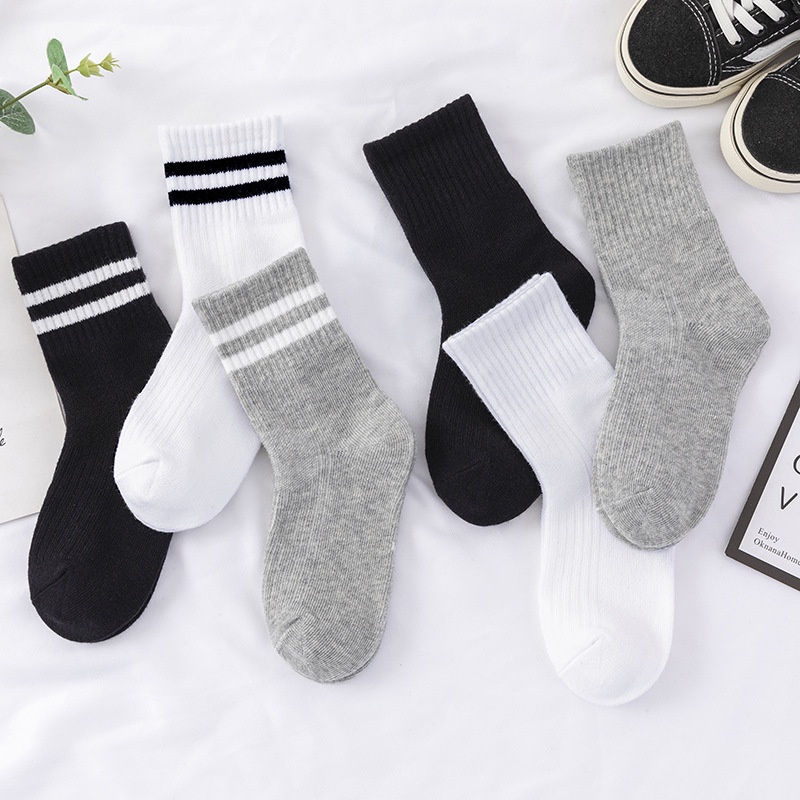 [Giao Hàng Hàng Hàng Hằng Ngày] Vớ Thể Thao Cotton Màu Trắng Nhanh Khô Cho Bé Trai Từ 3-18 Tuổi