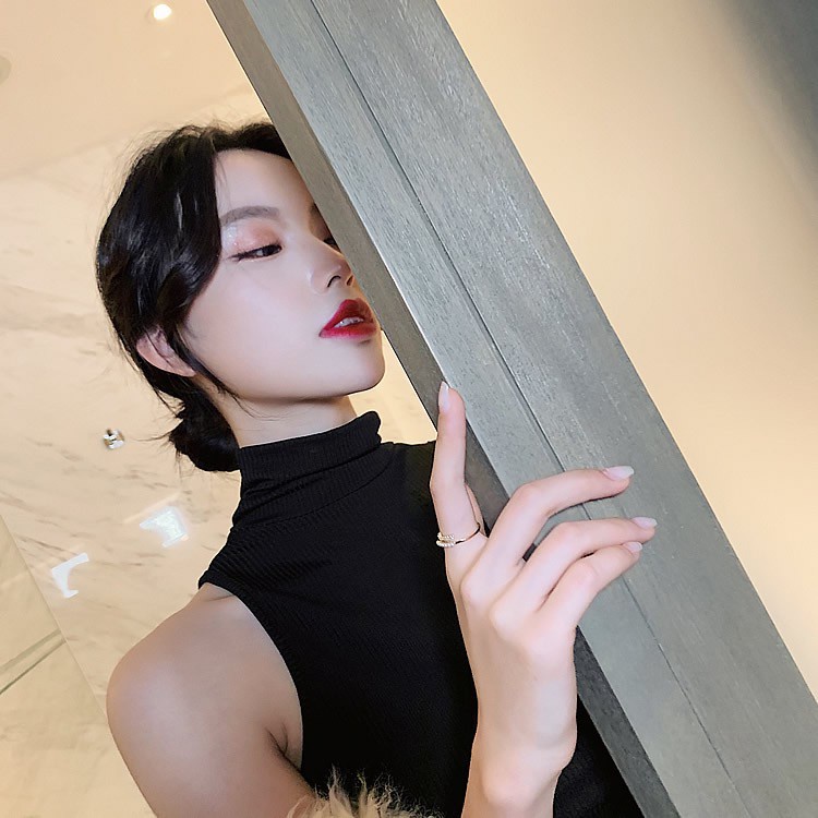 Nhẫn nữ đeo ngón tay đính ngọc trai giả sang trọng thời trang Hàn Quốc