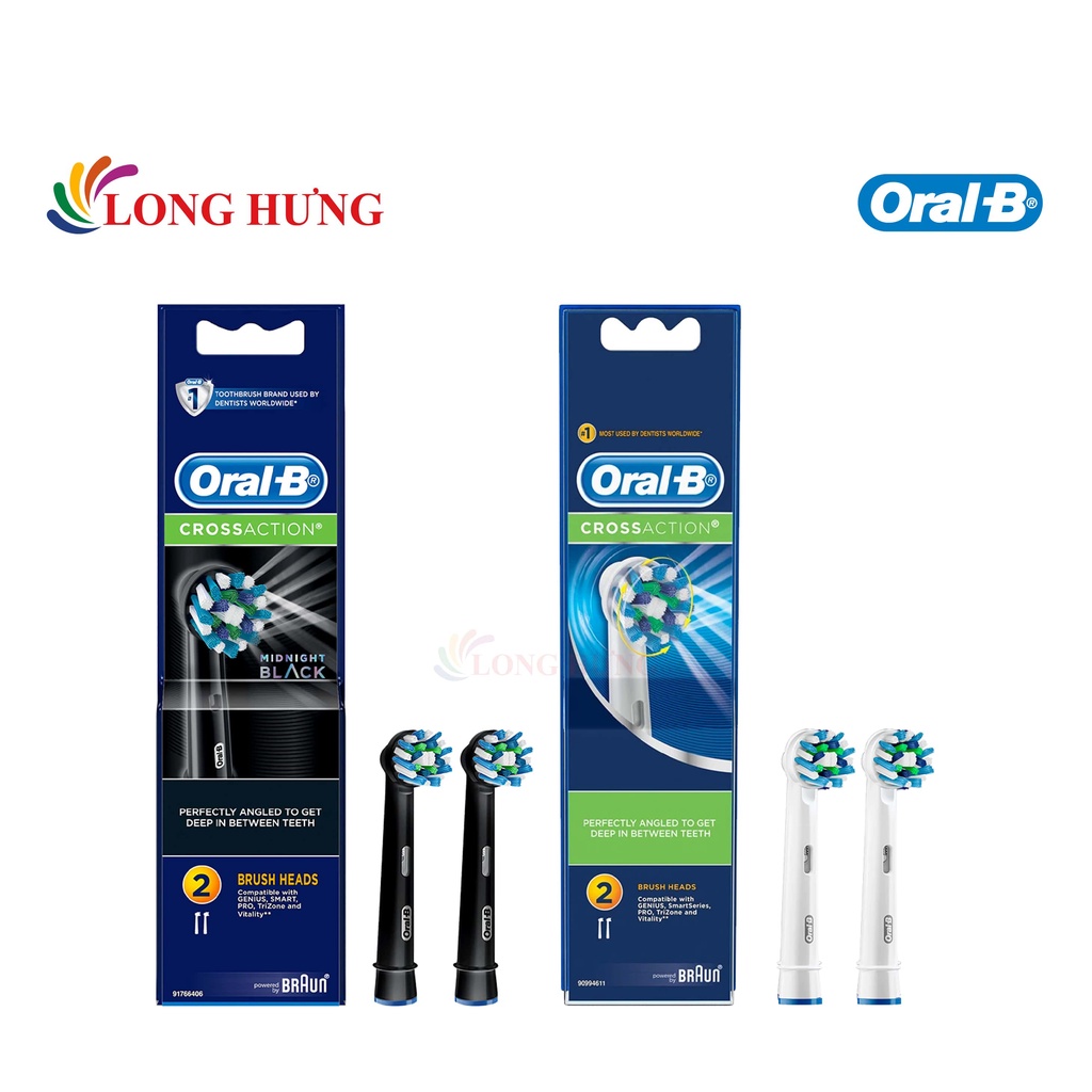 Đầu bàn chải thay thế bàn chải điện Oral-B Crossaction (Set 2 cái ) - Hàng nhập khẩu