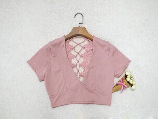 Áo croptop dây đan lưng