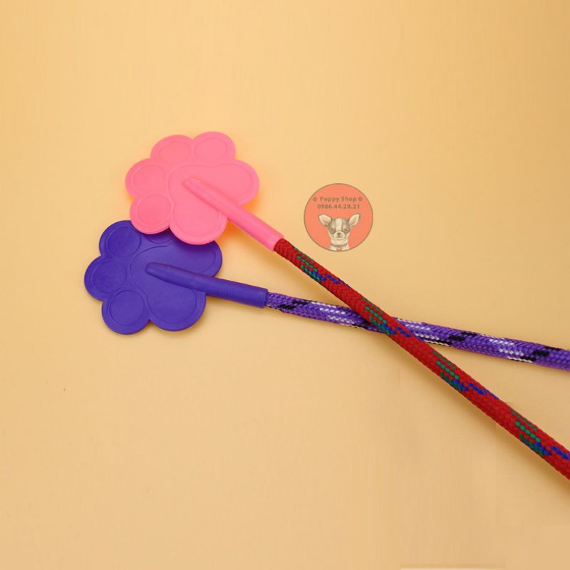 Gậy Tét Đít Cho Chó Mèo Thú Cưng, Màu Giao Ngẫu Nhiên Loại Dài 62Cm Chất Liệu Cao Su Đàn Hồi Đầu Bằng Nhựa