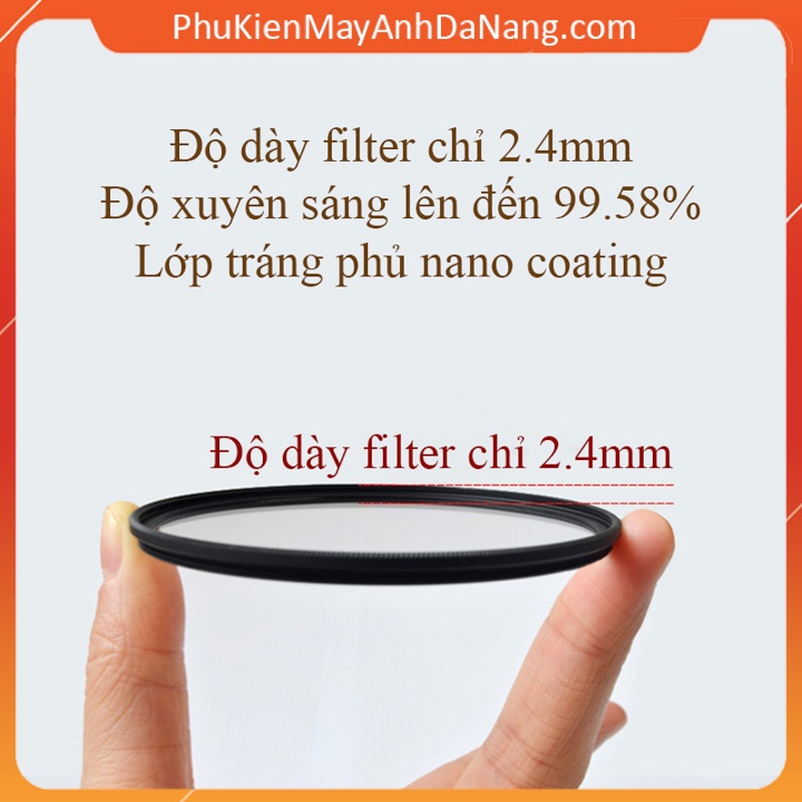 Kính Lọc UV Filter Slim MRC Chính Hãng GreenL Nhiều Kích Cỡ