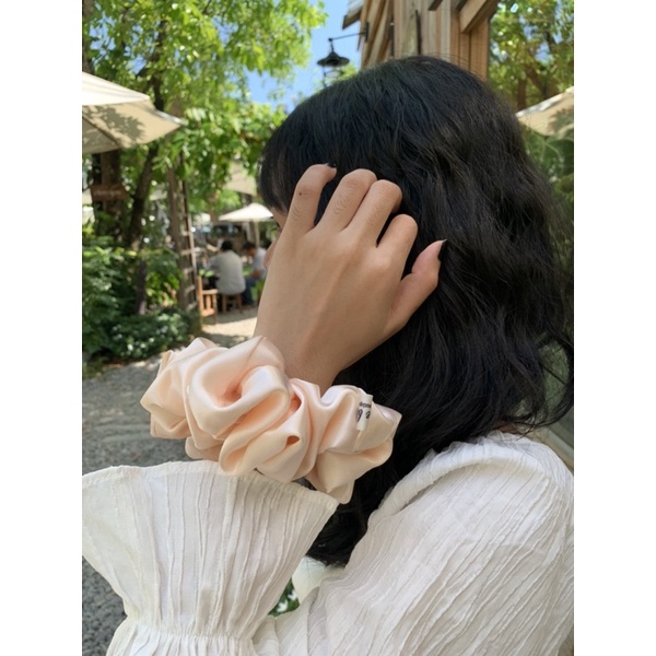 Cột Tóc Scrunchies Phi Bóng Siêu To